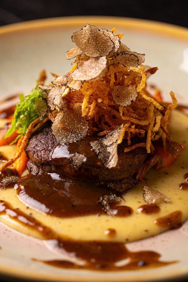 Plated French-Vietnamese cuisine